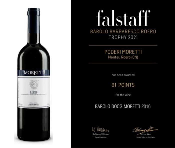 Barolo Docg Moretti 2016 Falstaff 91 punti